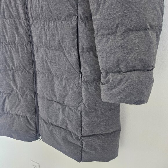 UNIQLO Gray Long Hooded Puffer Coat XL NWOT - Picture 5 of 11